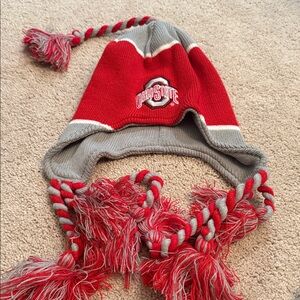 Ohio State Red and Gray Knit Hat